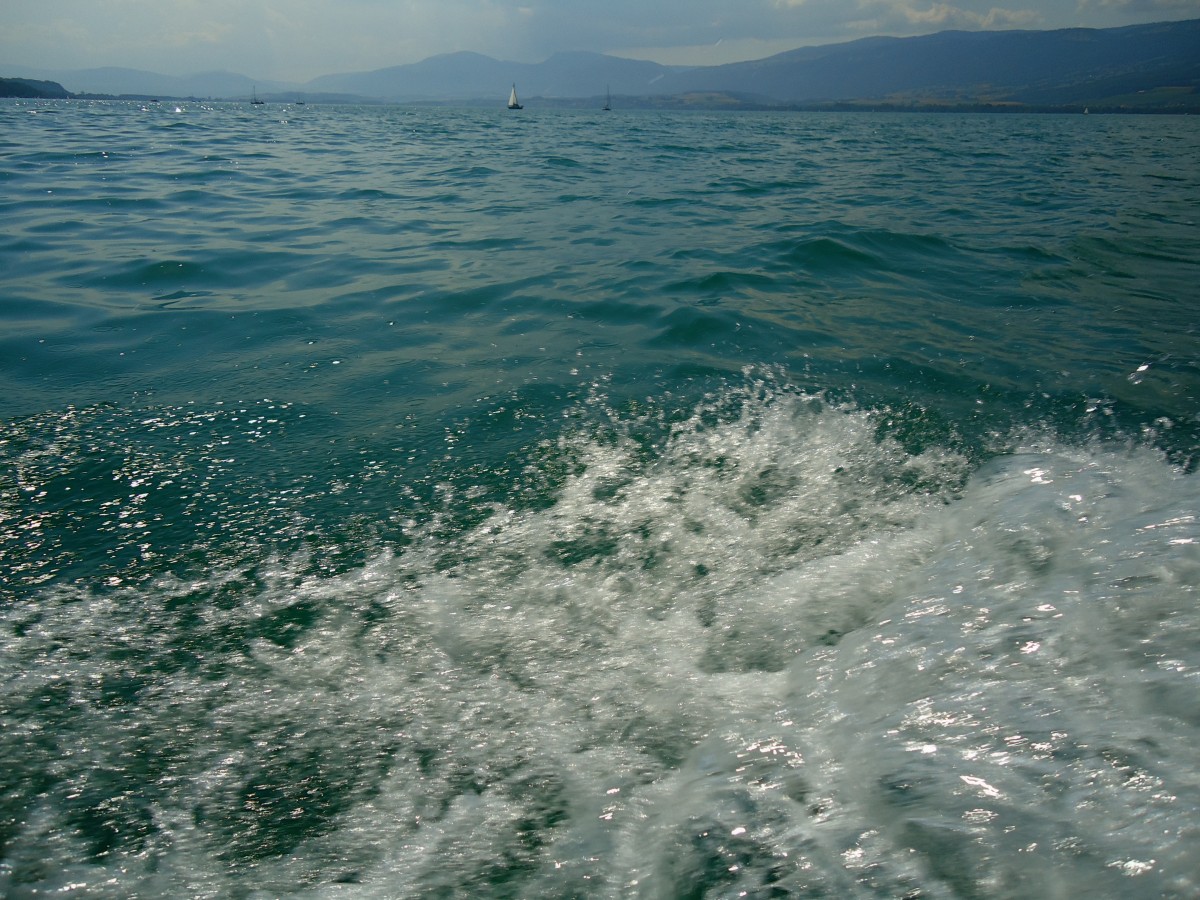 (140'876) - Wasser ... auf dem Neuenburgersee am 25. Juli 2012