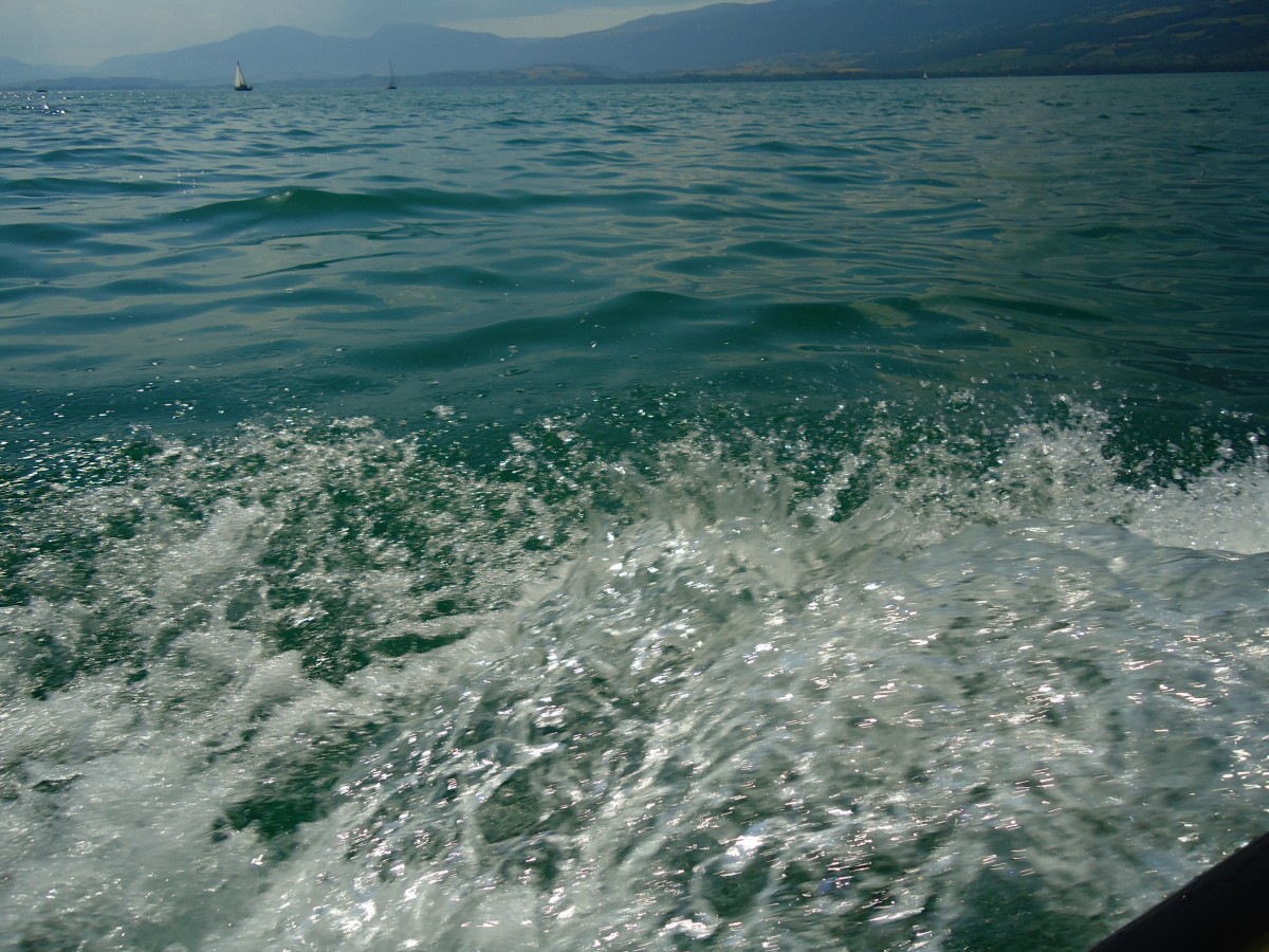 (140'877) - Wasser ... auf dem Neuenburgersee am 25. Juli 2012