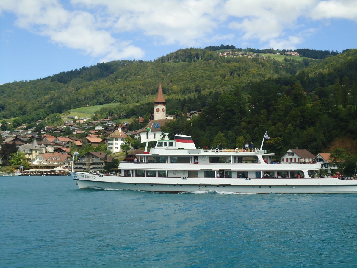 (141'382) - Motorschiff Bubenberg am 26. August 2012 vor Hilterfingen