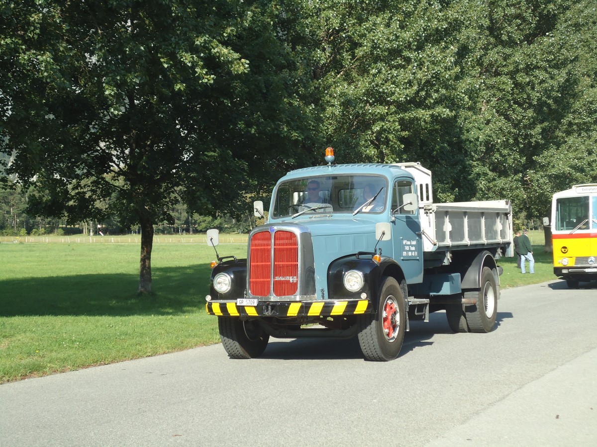 (141'641) - HPTrans, Thusis - GR 5709 - Saurer am 15. September 2012 in Chur, Waffenplatz