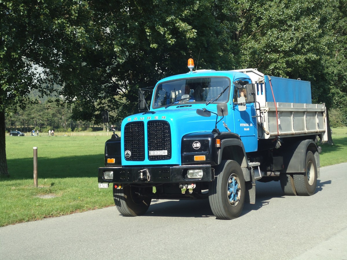 (141'652) - Fritschi, Saas - Nr. 18/GR 741 U - Saurer am 15. September 2012 in Chur, Waffenplatz