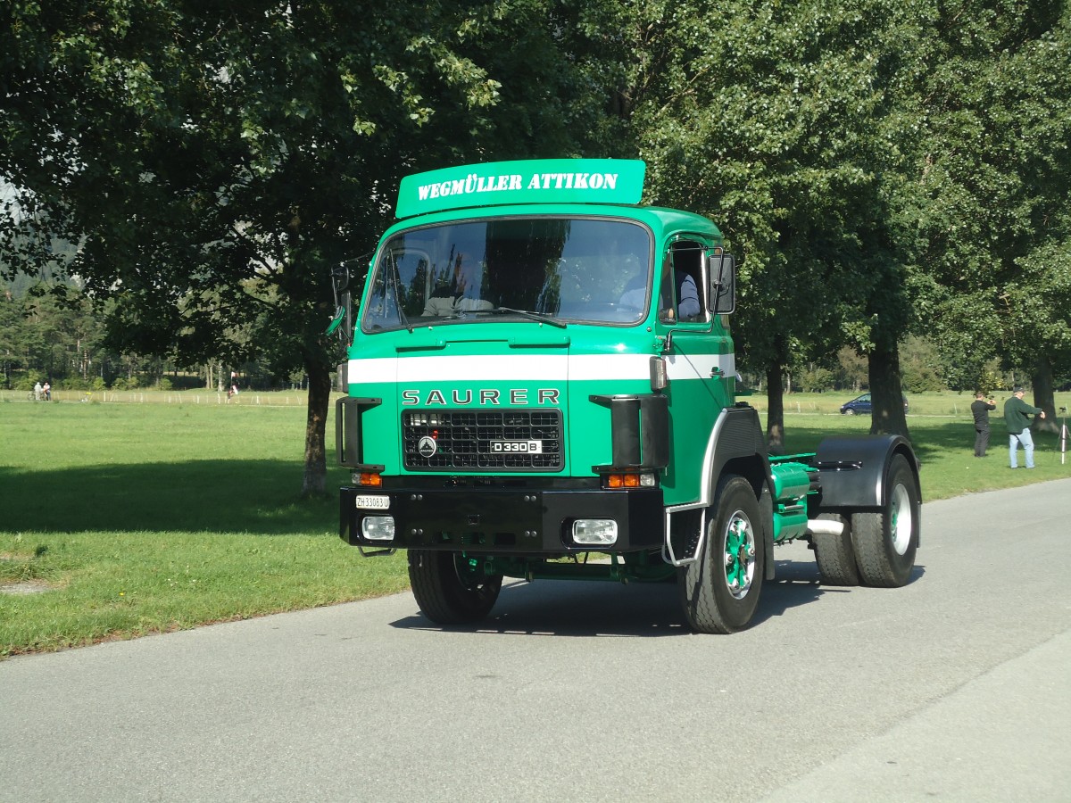 (141'662) - Wegm�ller, Attikon - ZH 33'083 U - Saurer am 15. September 2012 in Chur, Waffenplatz