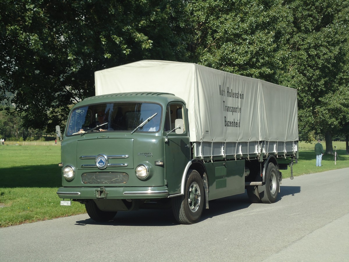 (141'672) - Holenstein, Bazenheid - SG 27'708 U - Saurer am 15. September 2012 in Chur, Waffenplatz