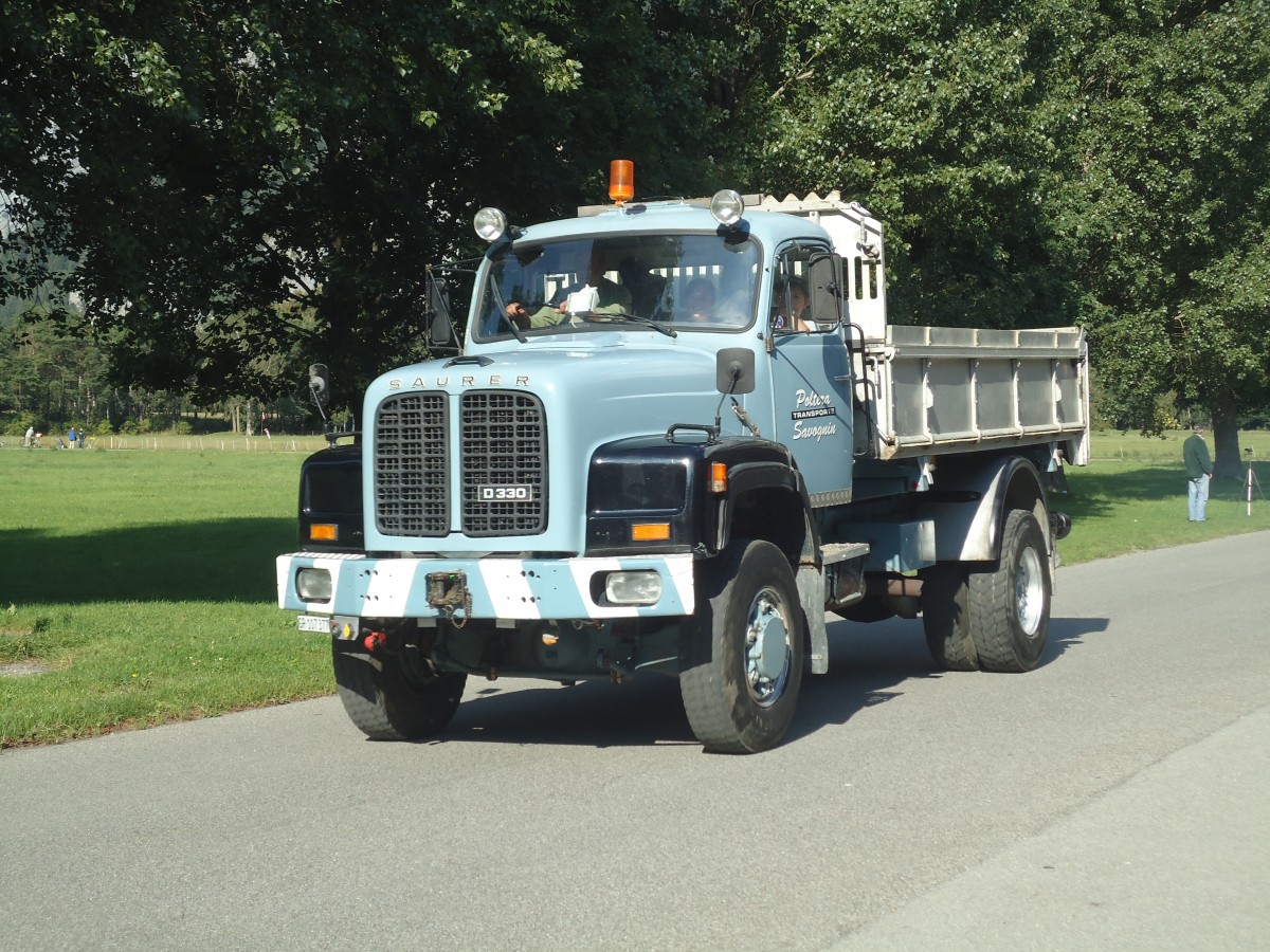 (141'705) - Poltera, Savognin - GR 117'377 - Saurer am 15. September 2012 in Chur, Waffenplatz