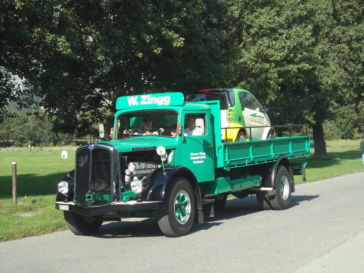 (141'711) - Zingg, Hedingen - Saurer am 15. September 2012 in Chur, Waffenplatz