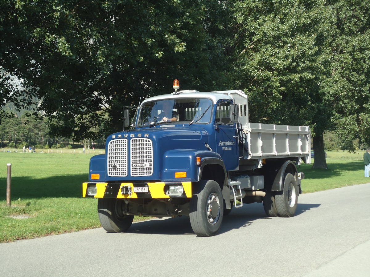 (141'729) - Amstein, Willisau - LU 90'998 U - Saurer am 15. September 2012 in Chur, Waffenplatz