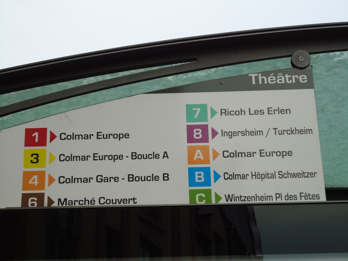 (142'368) - Bus-Haltestelle - Colmar, Th��tre - am 8. Dezember 2012