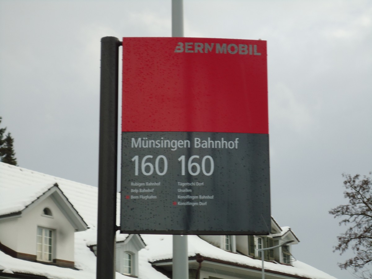 (142'447) - Bernmobil-Haltestelle - M�nsingen, Bahnhof - am 10. Dezember 2012