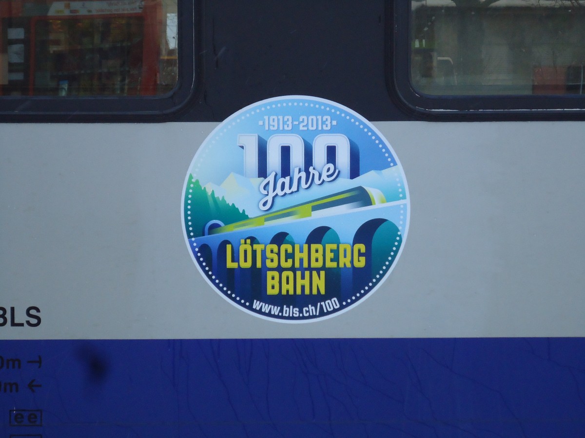 (142'498) - BLS-Jubil�umslogo zum 100 j�hrigen Bestehen am 10. Dezember 2012 in Burgdorf