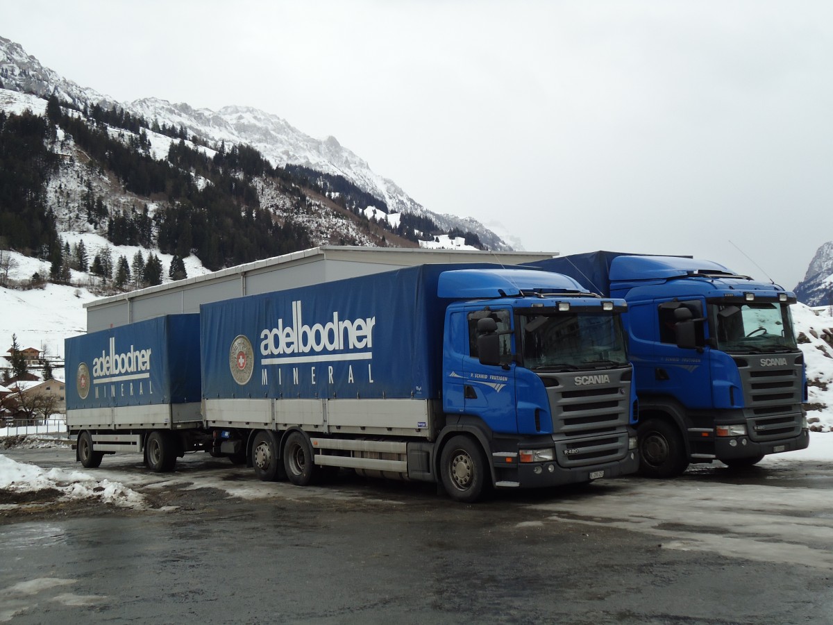 (142'547) - Schmid, Frutigen BE 280'251 - Scania am 16. Dezember 2012 in Frutigen