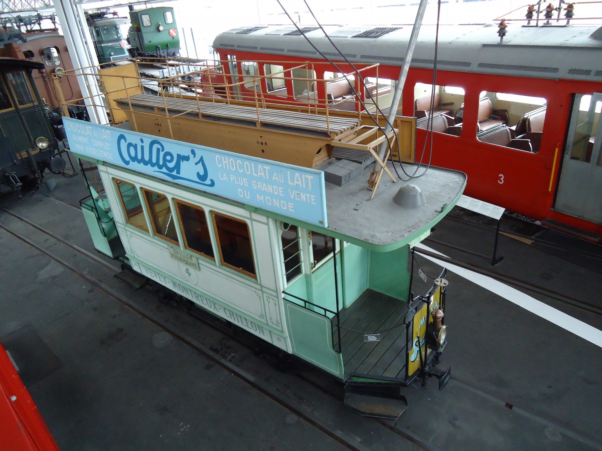 (143'326) - VMCV-Tram - Nr. 4 - am 20. Februar 2013 in Luzern, Verkehrshaus