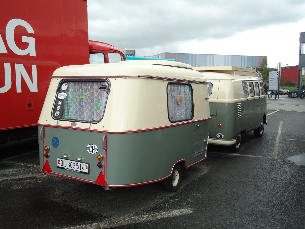 (144'106) - Wohnwagen - BL 303'514 - Eriba am 12. Mai 2013 in Langenthal, Calag
