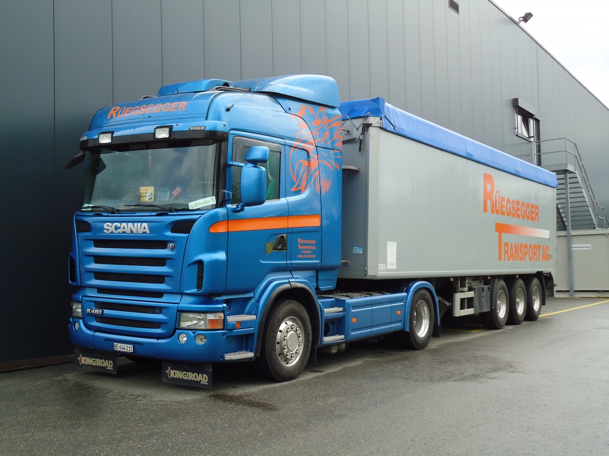 (144'154) - R�egsegger, Belp - BE 644'231 - Scania am 12. Mai 2013 in Langenthal