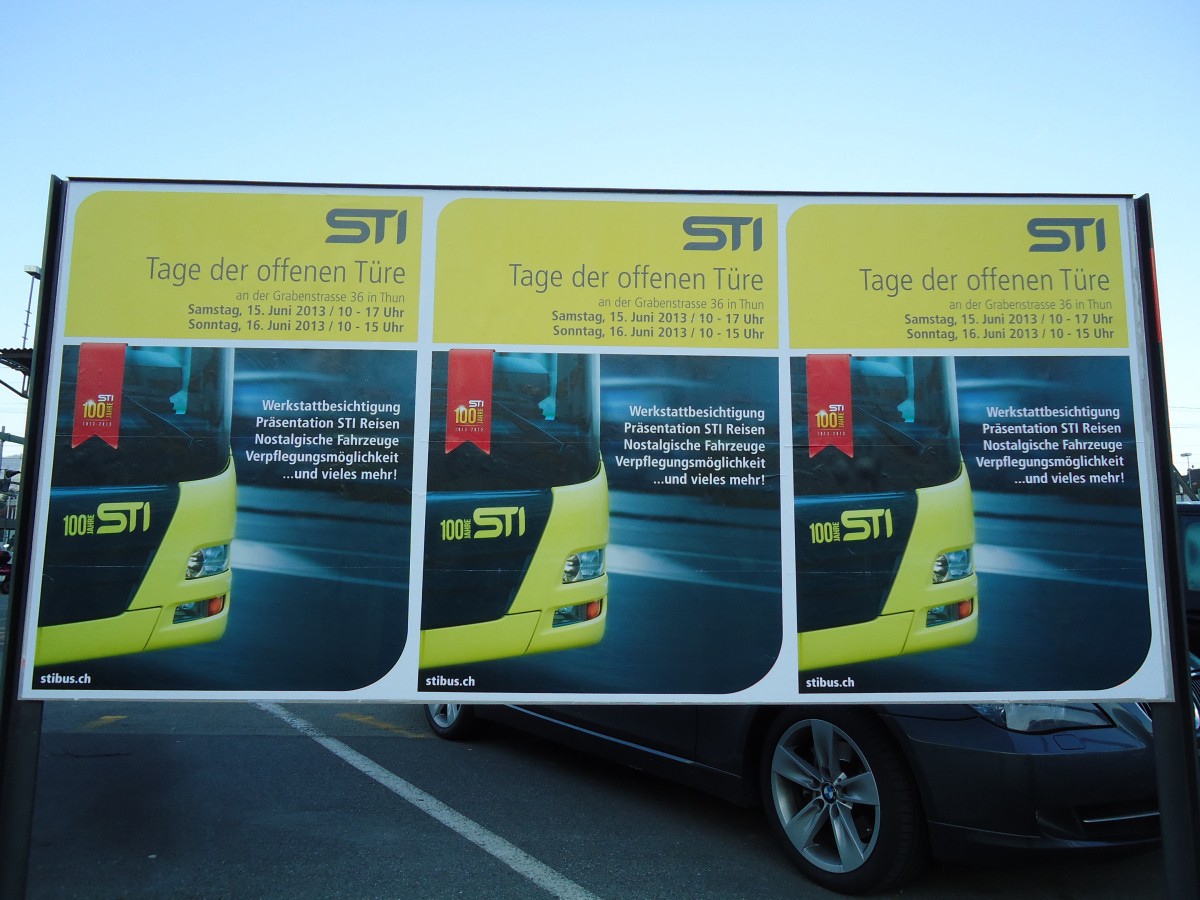 (144'818) - Plakate zum Tage der offenen T�re der STI am 5. Juni 2013 in Thun