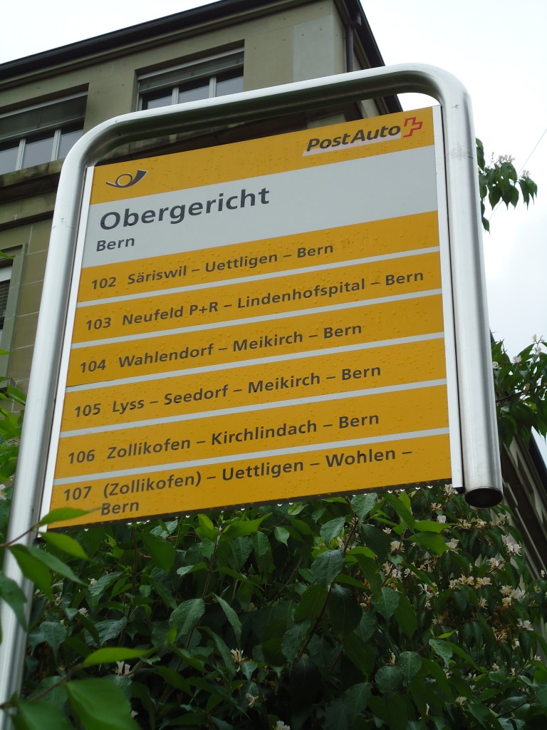 (144'897) - PostAuto-Haltestelle - Bern, Obergericht - am 10. Juni 2013