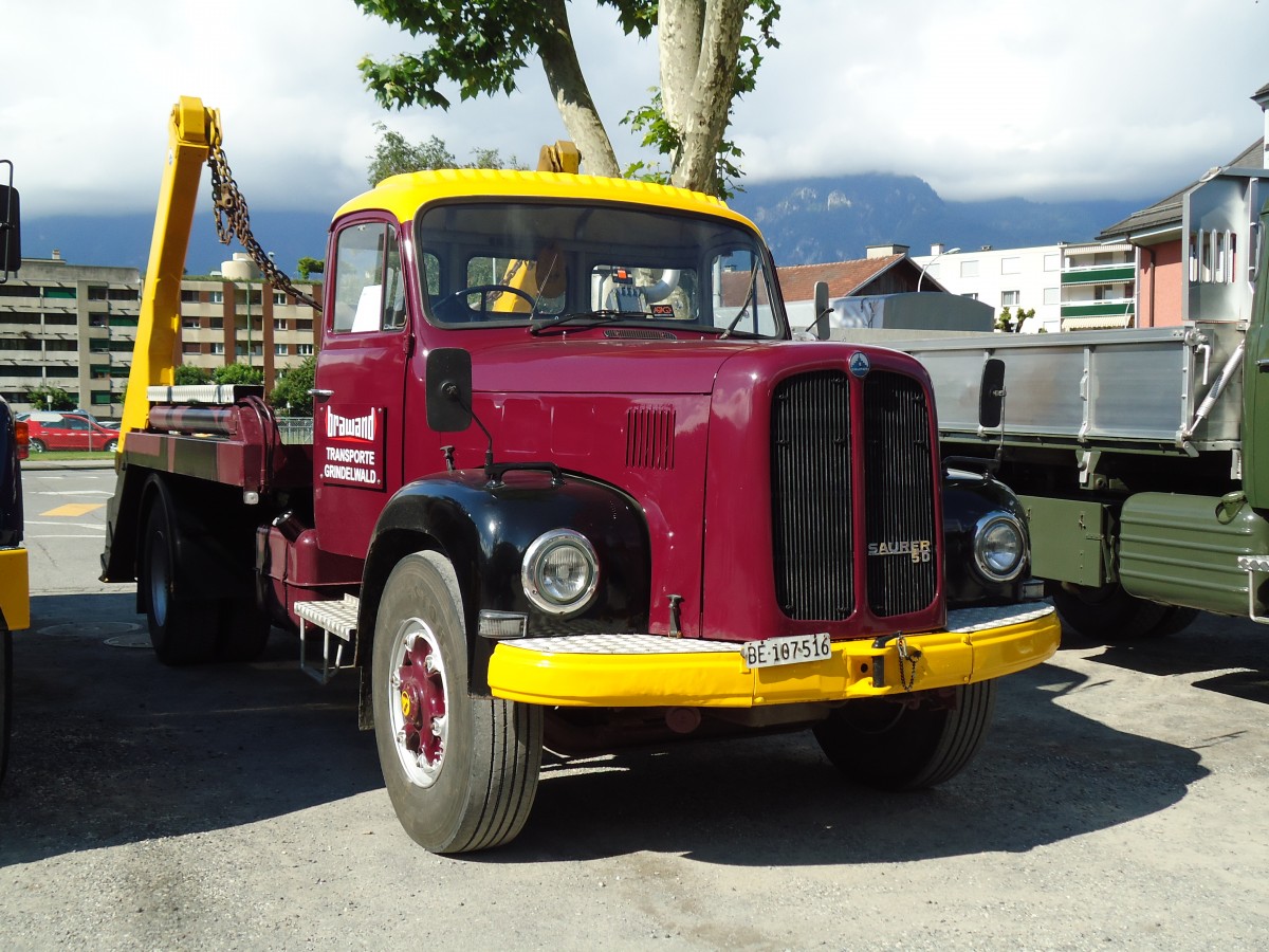 (145'355) - Brawand, Grindelwald - BE 107'516 - Saurer am 22. Juni 2013 in Aigle, Saurertreffen
