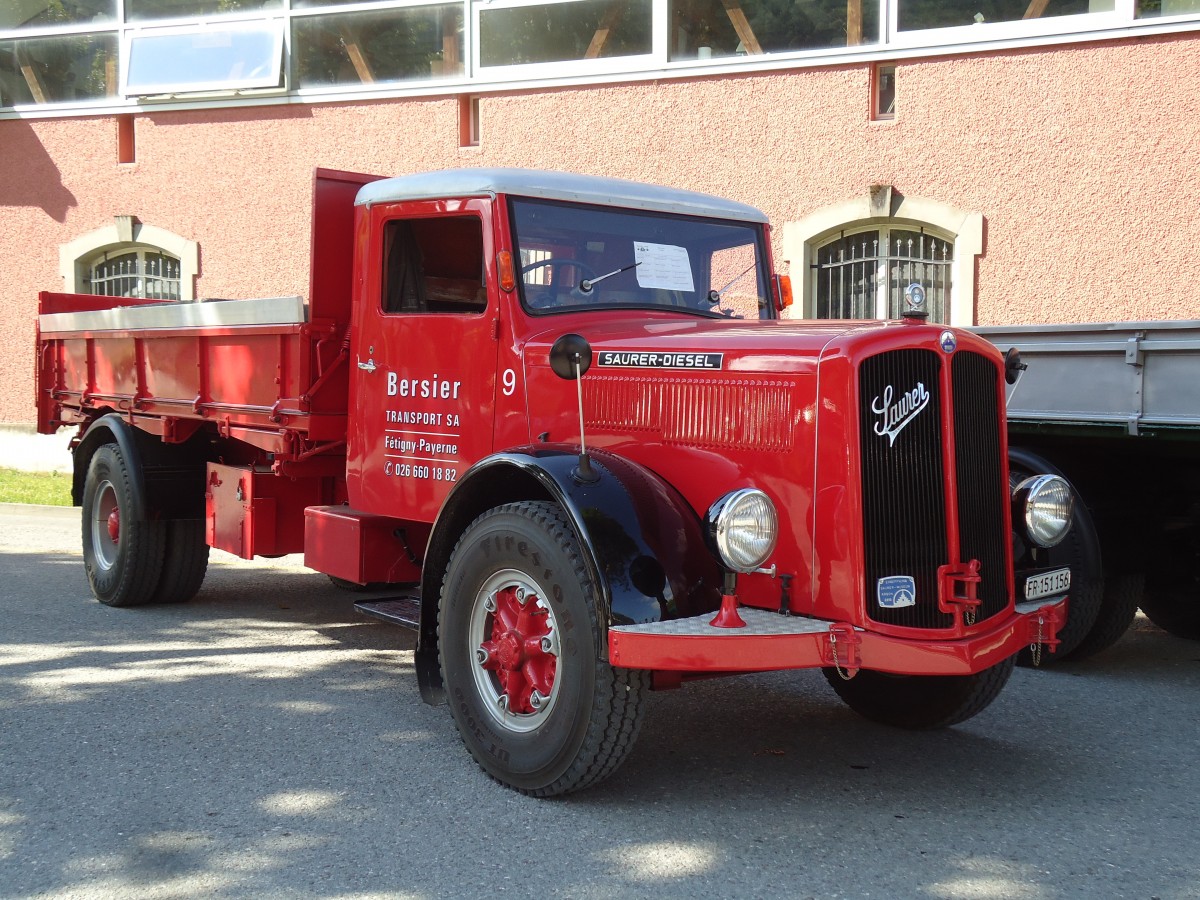(145'362) - Bersier, F�tigny - Nr. 9/FR 151'156 - Saurer am 22. Juni 2013 in Aigle, Saurertreffen