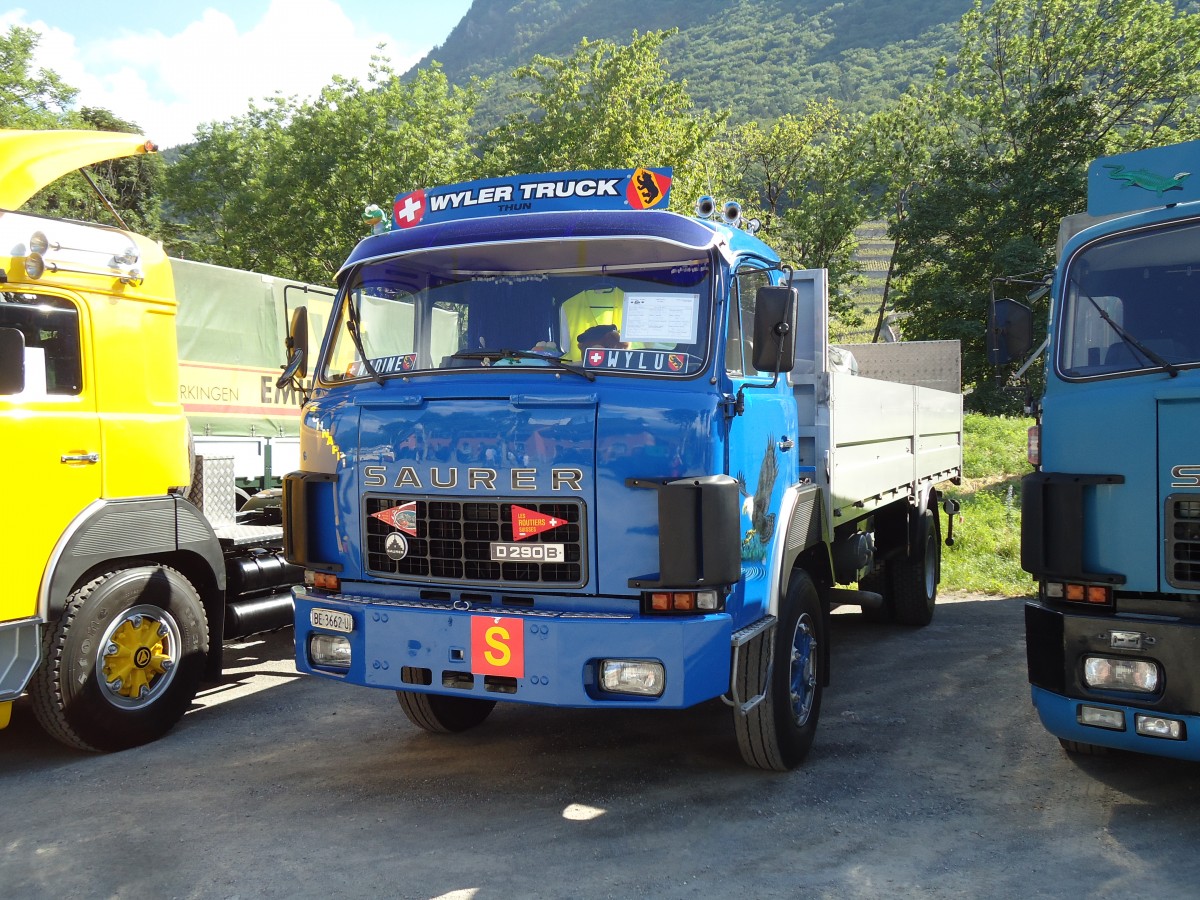 (145'373) - Wyler, Thun - BE 3662 U - Saurer am 22. Juni 2013 in Aigle, Saurertreffen
