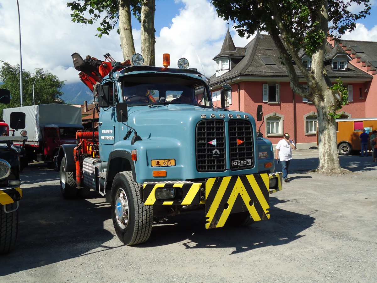 (145'383) - Schopfer, Feutersoey - Nr. 5/BE 615 - Saurer am 22. Juni 2013 in Aigle, Saurertreffen
