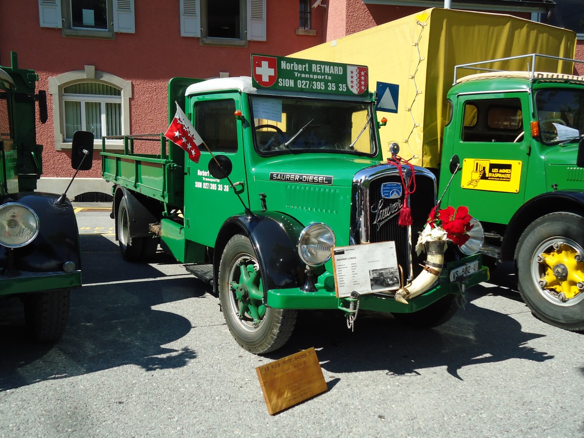 (145'398) - Reynard, Sion - VS 802 U - Saurer am 22. Juni 2013 in Aigle, Saurertreffen