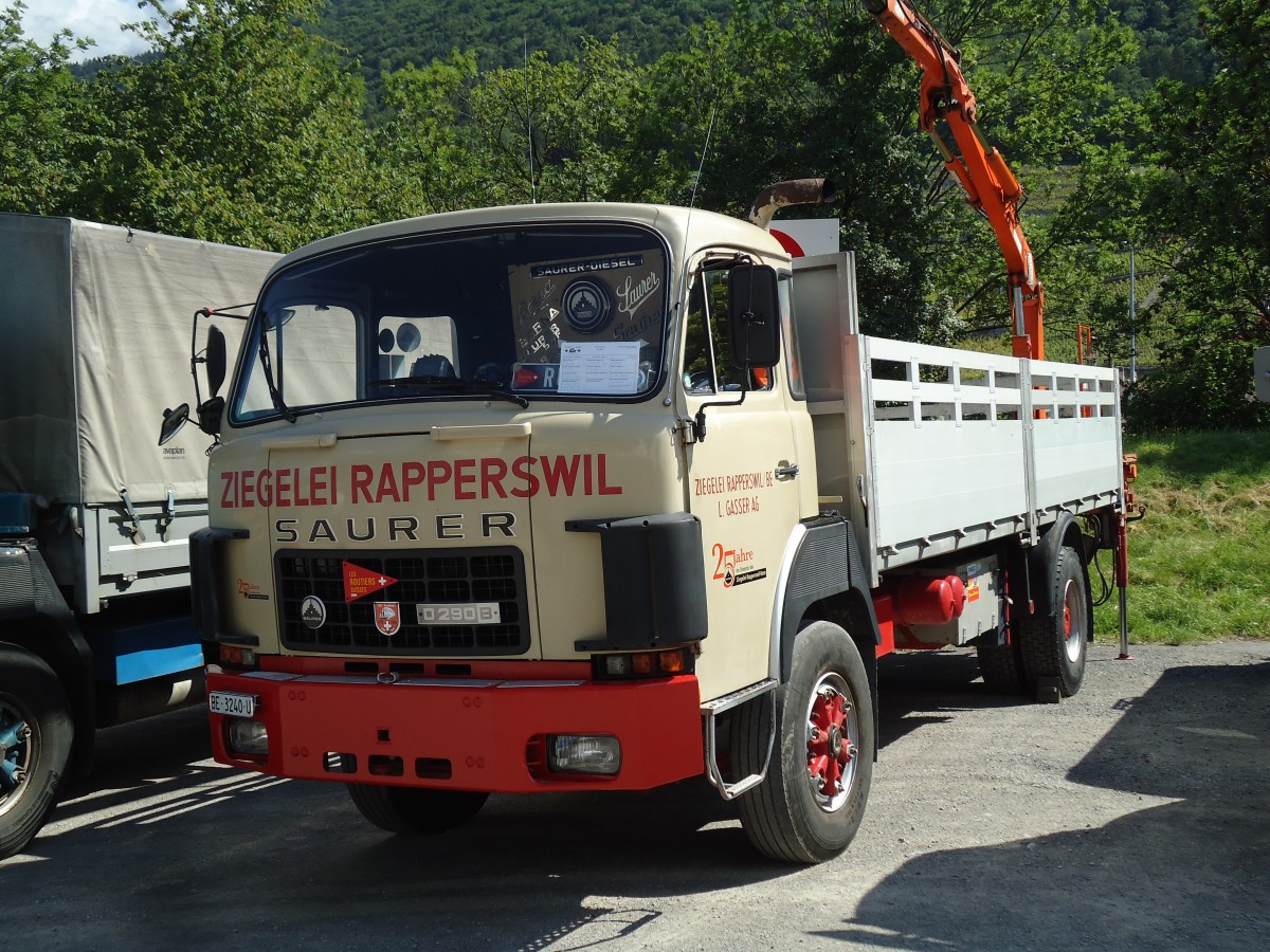 (145'403) - Gasser, Rapperswil - BE 3240 U - Saurer am 22. Juni 2013 in Aigle, Saurertreffen