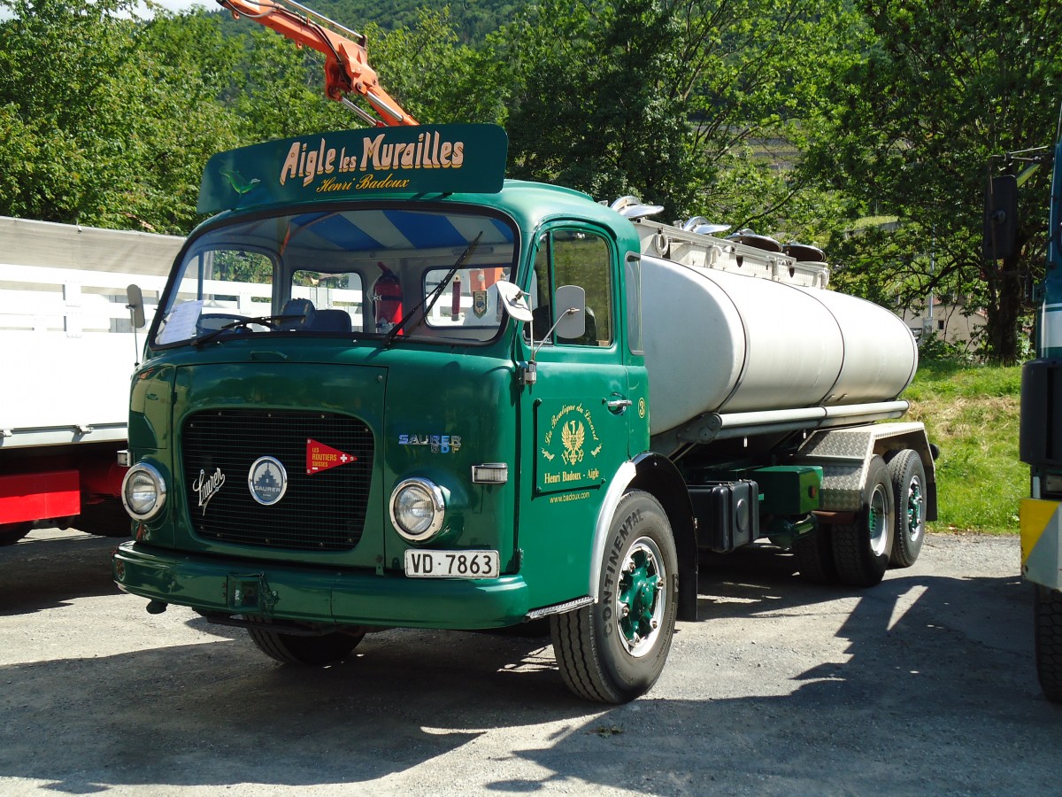 (145'405) - Badoux, Aigle - Nr. 3/VD 7863 - Saurer am 22. Juni 2013 in Aigle, Saurertreffen
