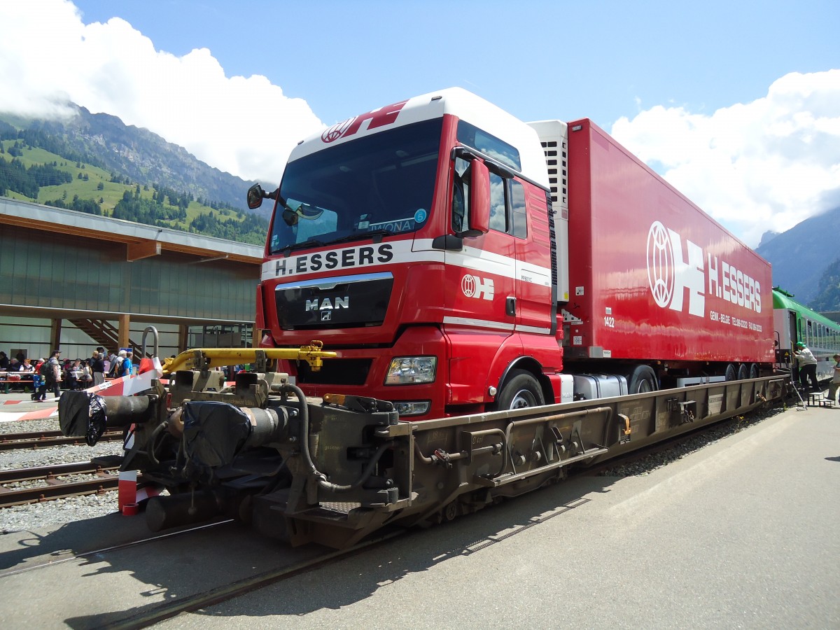 (145'568) - Essers, Genk - PP 8021CC - MAN am 30. Mai 2013 in Frutigen (100 Jahre BLS)