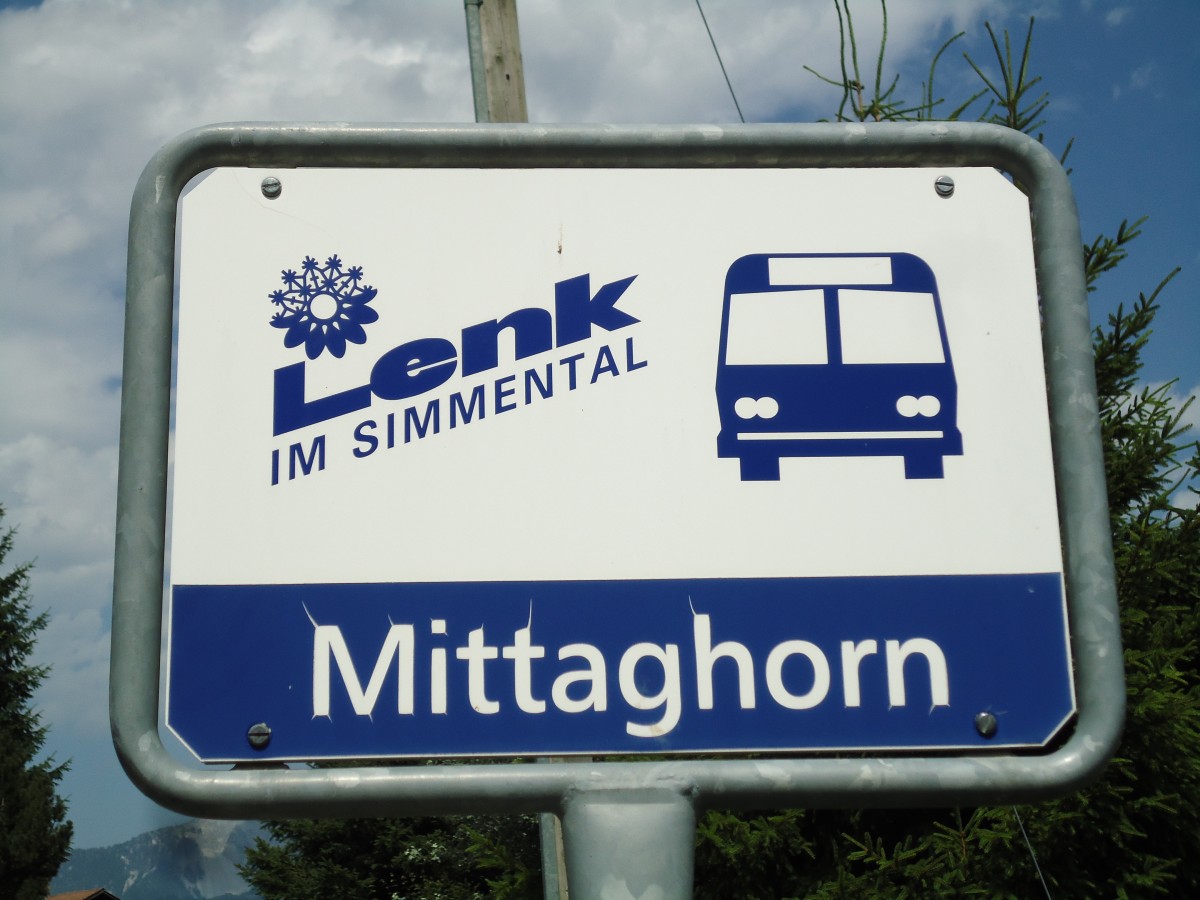 (146'139) - AFA-Haltestelle (LenkBus) - Lenk, Mittaghorn - am 28. Juli 2013