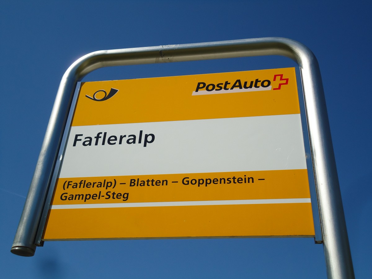 (146'231) - PostAuto-Haltestelle - Fafleralp - am 5. August 2013