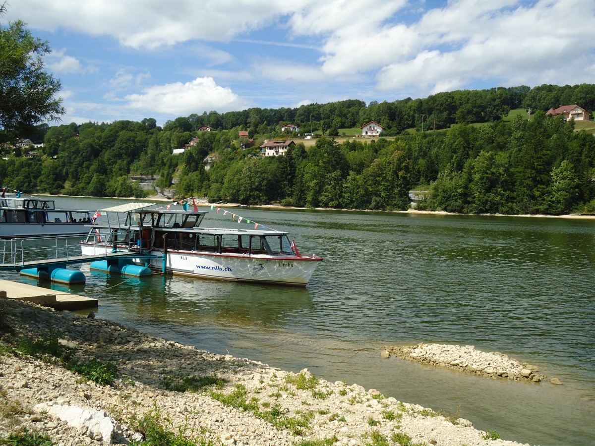 (146'449) - Motorschiff L'Echo auf dem Lac des Brenets am 18. August 2013