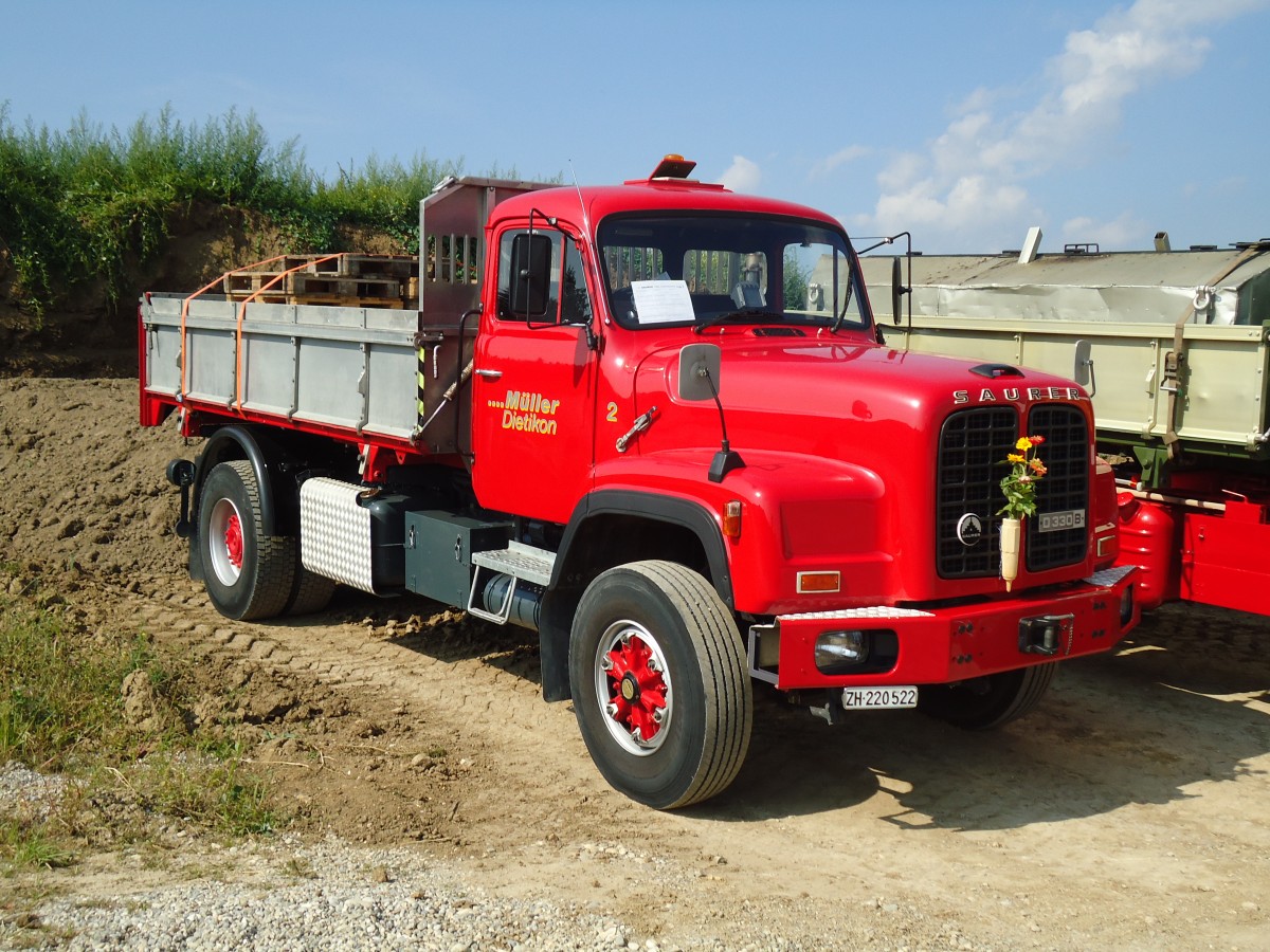 (146'615) - M�ller, Dietikon - Nr. 2/ZH 220'522 - Saurer am 31. August 2013 in Niederbipp, Saurertreffen