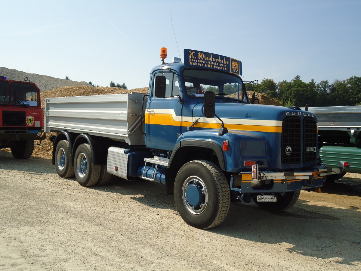 (146'617) - Wiederkehr, Wohlen - AG 10'093 U - Saurer am 31. August 2013 in Niederbipp, Saurertreffen