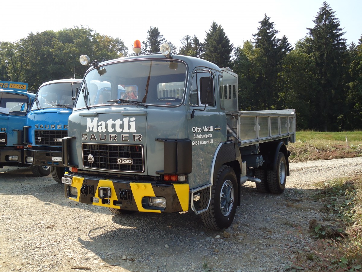 (146'640) - Mattli, Wassen - UR 9858 U - Saurer am 31. August 2013 in Niederbipp, Saurertreffen