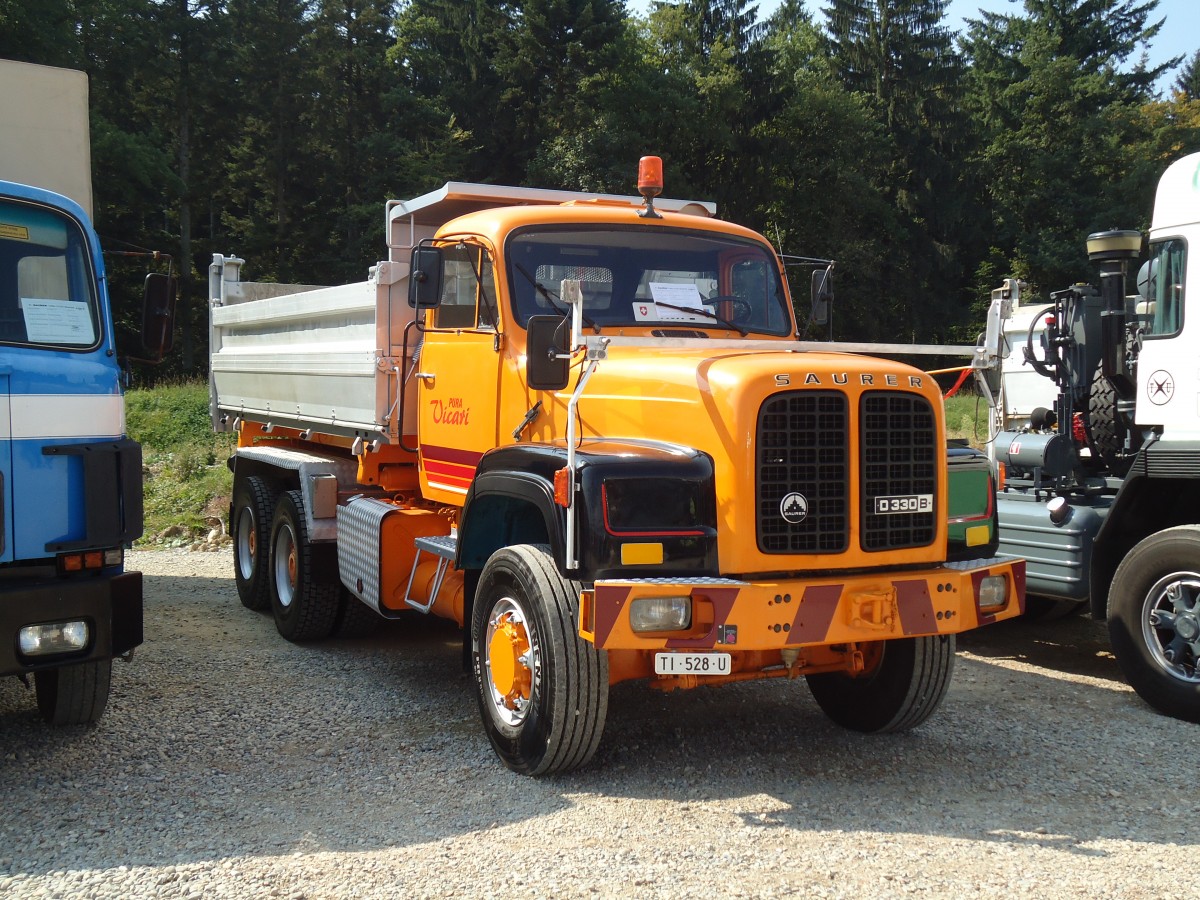 (146'646) - Vicari, Pura - TI 528 U - Saurer am 31. August 2013 in Niederbipp, Saurertreffen