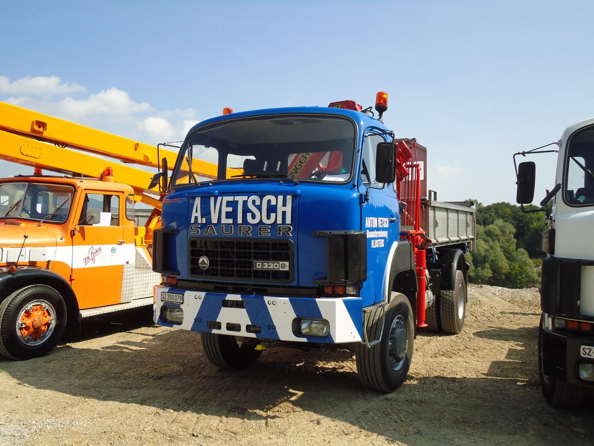 (146'650) - Vetsch, Klosters - SZ 200'079 - Saurer am 31. August 2013 in Niederbipp, Saurertreffen