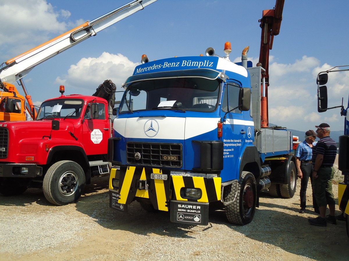 (146'655) - Mercedes-Benz, Bern - BE 151 U - Saurer am 31. August 2013 in Niederbipp, Saurertreffen