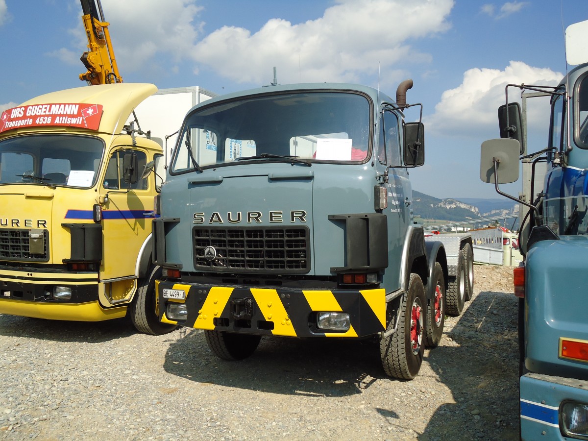 (146'662) - B�hlmann, Riggisberg - BE 4499 U - Saurer am 31. August 2013 in Niederbipp, Saurertreffen