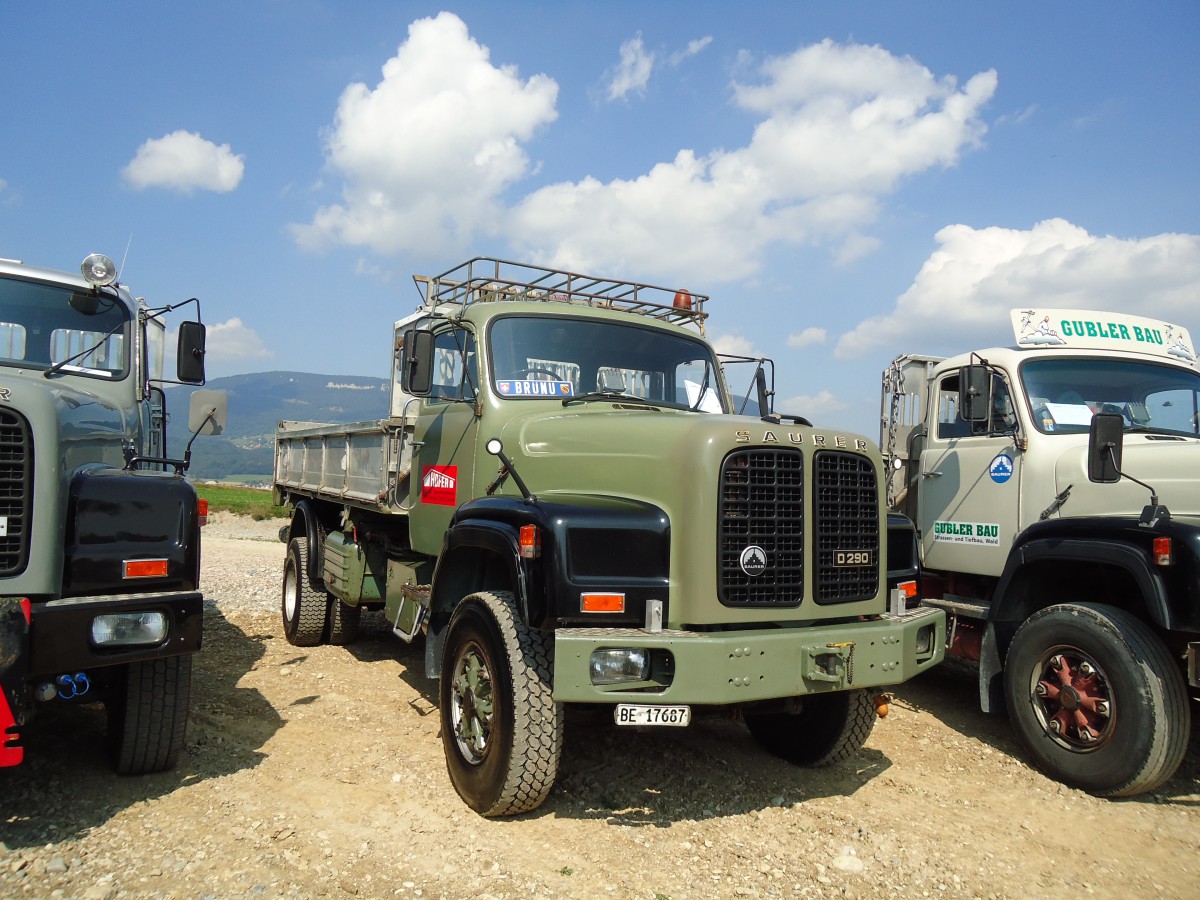 (146'665) - Hofer, Z�ziwil - BE 17'687 - Saurer am 31. August 2013 in Niederbipp, Saurertreffen