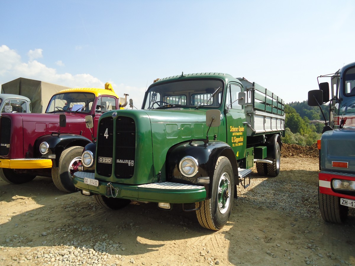 (146'668) - Scherer-Spuler, U.Siggenthal - Nr. 4/SO 37'432 - Saurer am 31. August 2013 in Niederbipp, Saurertreffen