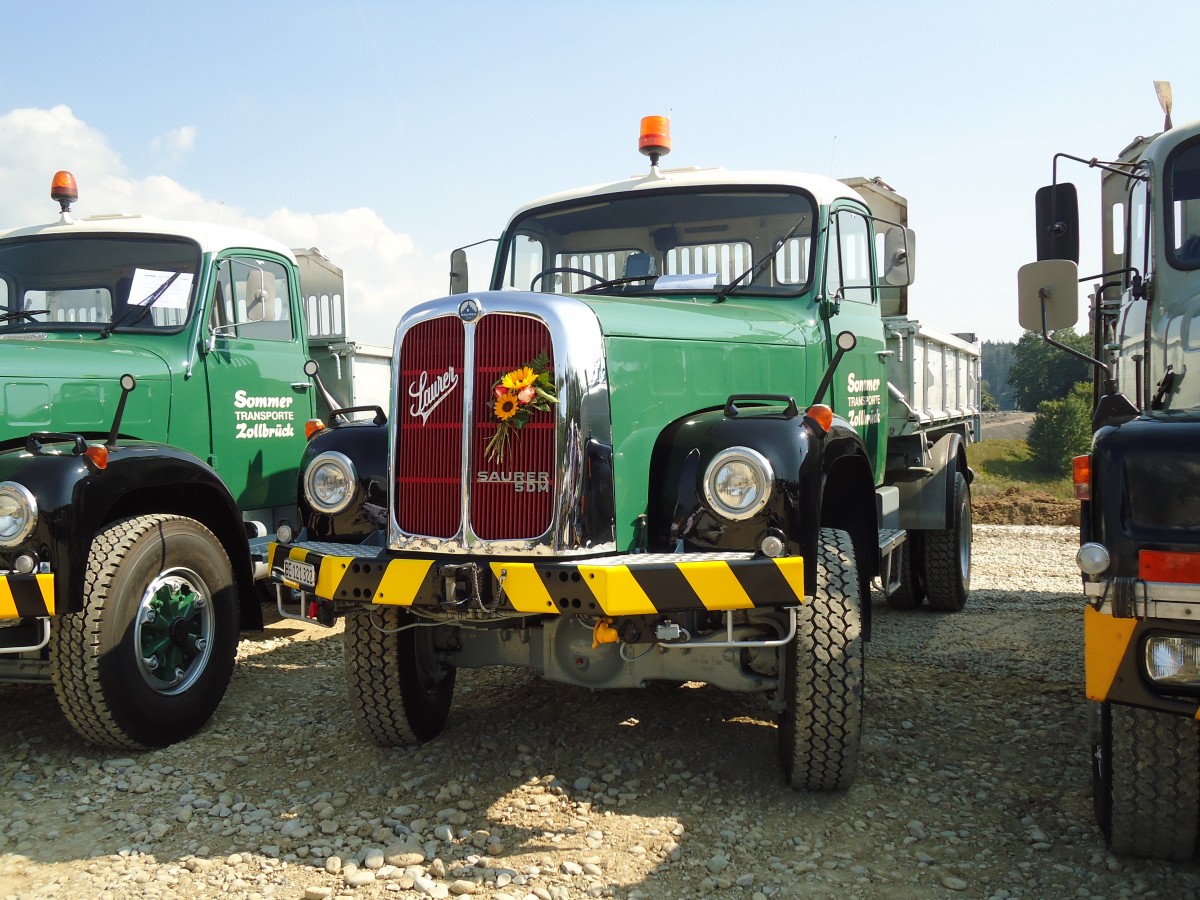 (146'674) - Sommer, Zollbr�ck - BE 121'322 - Saurer am 31. August 2013 in Niederbipp, Saurertreffen