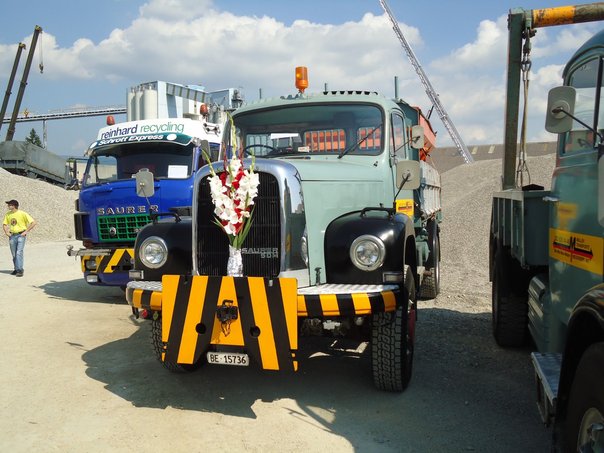 (146'682) - M�ller, Niederbipp - BE 15'736 - Saurer am 31. August 2013 in Niederbipp, Saurertreffen