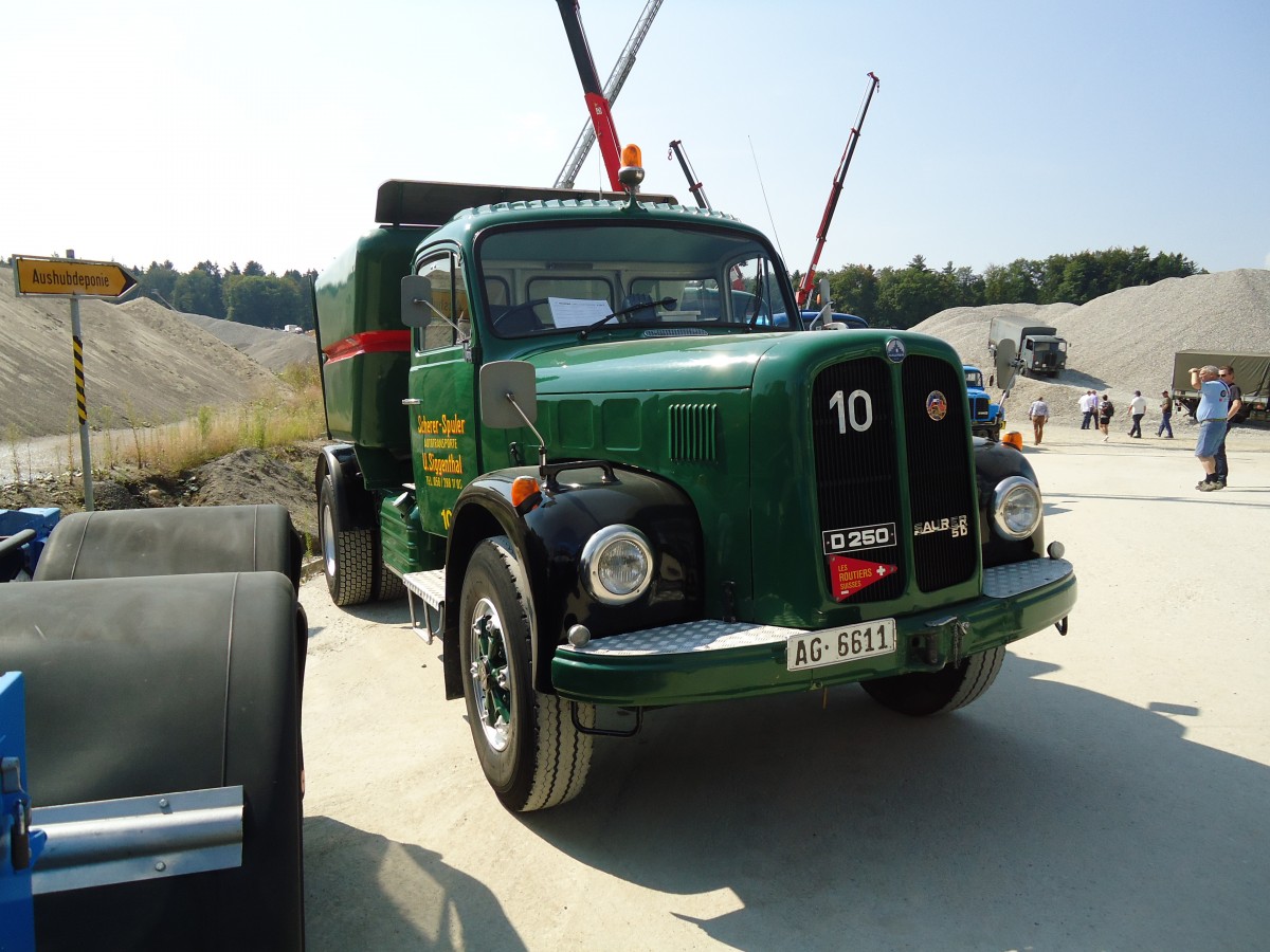 (146'691) - Scherer-Spuler, U.Siggenthal - Nr. 10/AG 6611 - Saurer am 31. August 2013 in Niederbipp, Saurertreffen