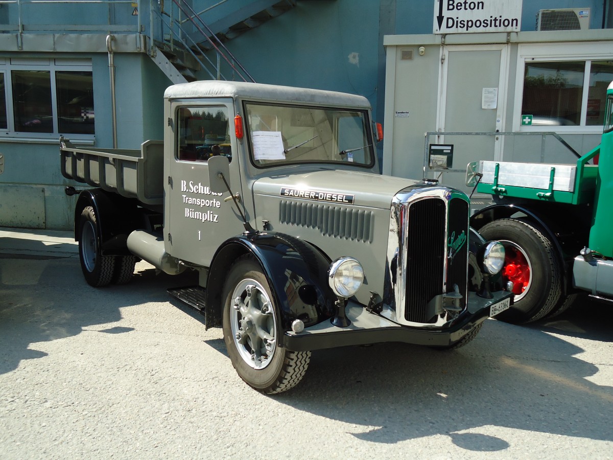 (146'703) - Schwab, B�mpliz - Nr. 1/BE 63'161 - Saurer am 31. August 2013 in Niederbipp, Saurertreffen