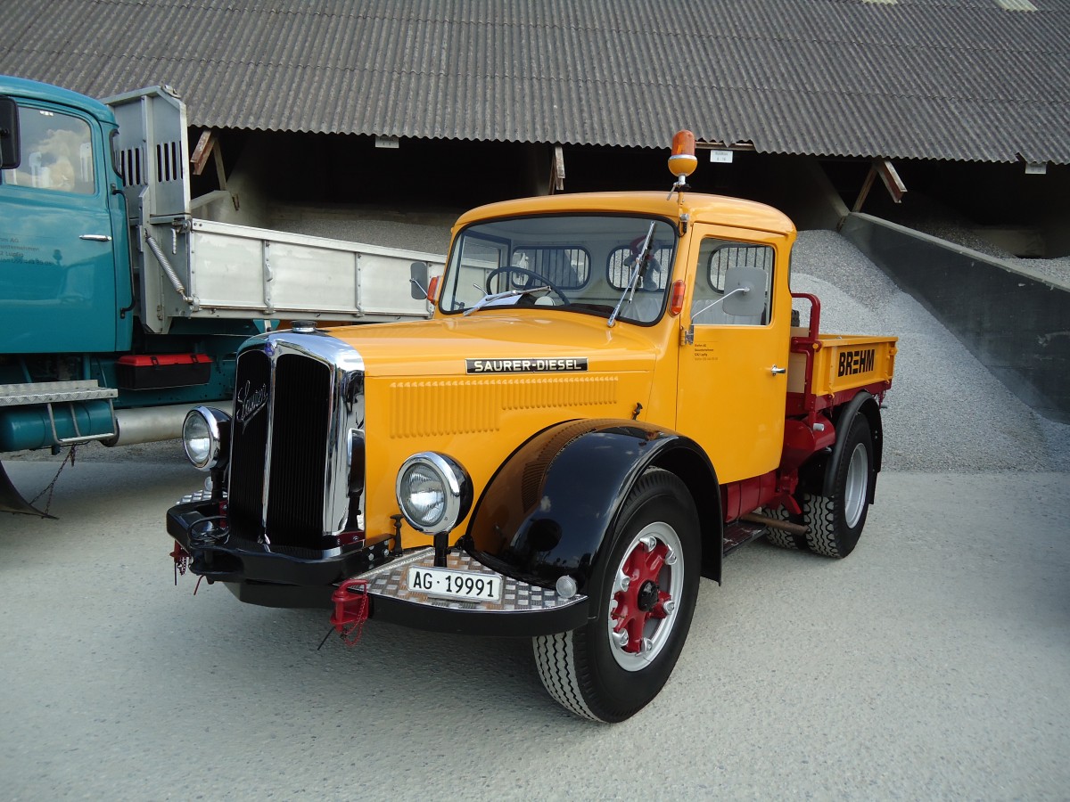 (146'759) - Brem, Lupfig - AG 19'991 - Saurer am 31. August 2013 in Niederbipp, Saurertreffen