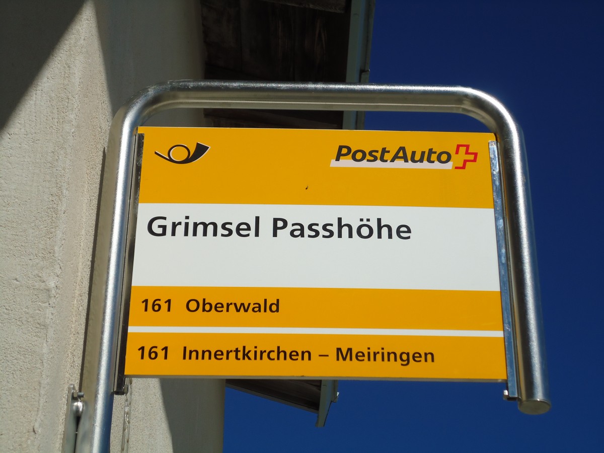 (147'009) - PostAuto-Haltestelle - Grimsel Passh�he - am 2. September 2013