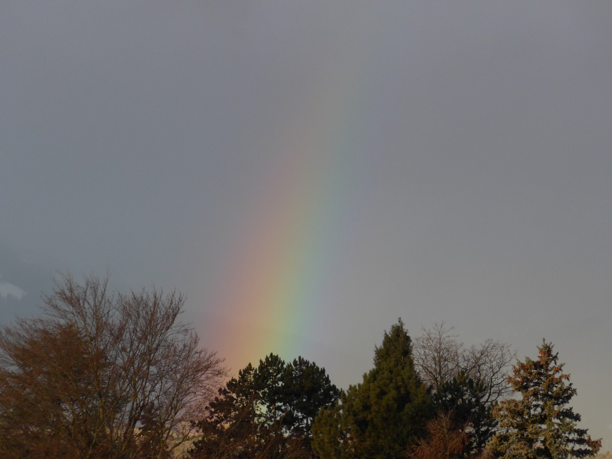 (148'764) - Regen(strich)bogen �ber Thun am 7. Februar 2014