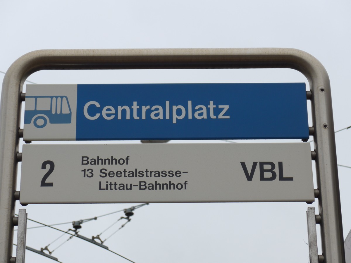 (148'973) - VBL-Haltestelle - Emmenbr�cke, Centralplatz - am 16. Februar 2014