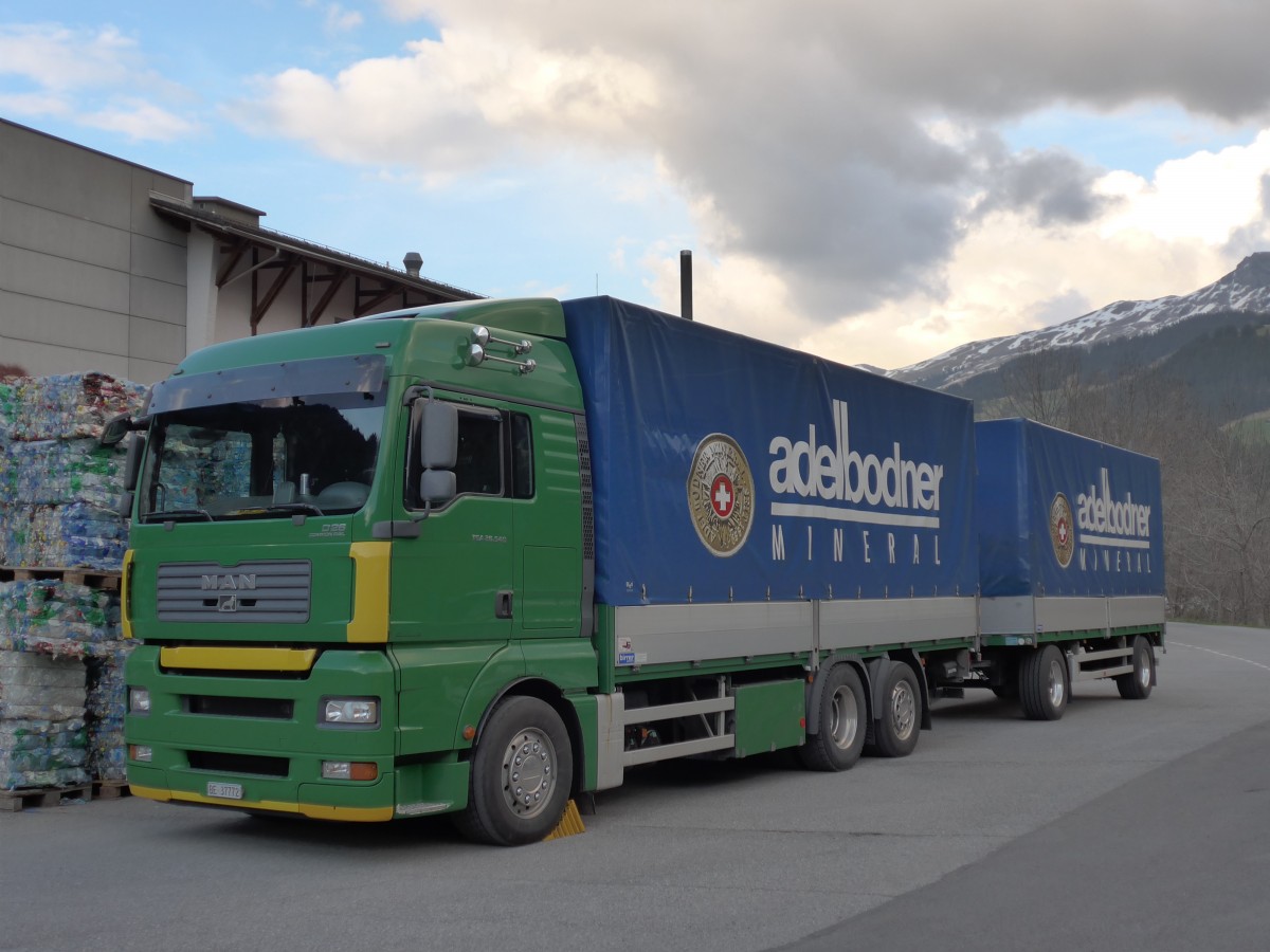 (149'734) - Hildebrand, Adelboden - BE 37'772 - MAN am 22. April 2014 in Adelboden, Mineralquelle