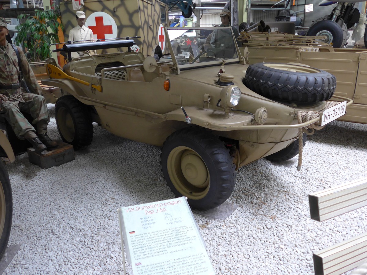 (149'900) - VW-Schwimmwagen - WH-39'015 - am 25. April 2014 in Sinsheim, Museum