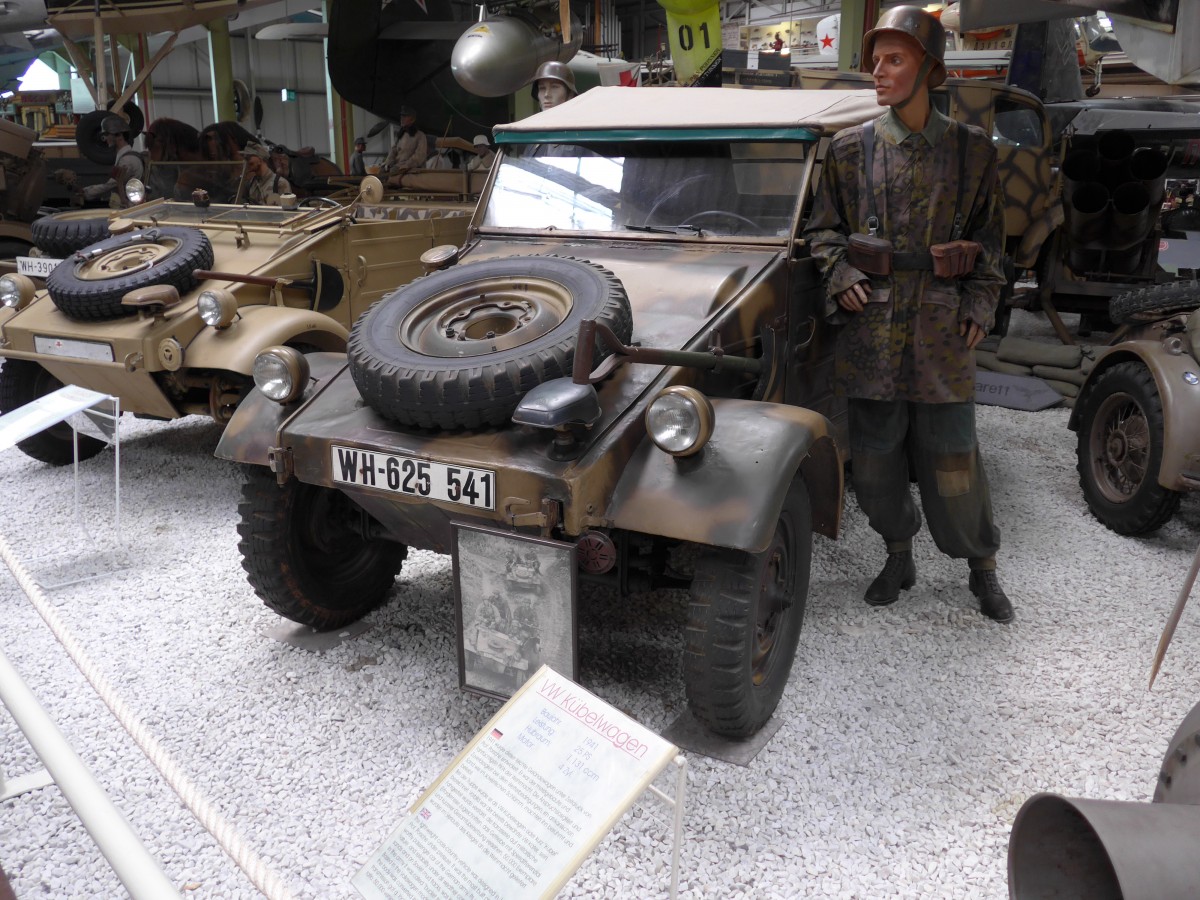 (149'902) - VW-K�belwagen - WH-625'541 - am 25. April 2014 in Sinsheim, Museum